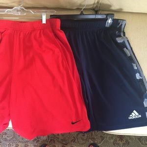 2 pair men’s athletic shorts size XL